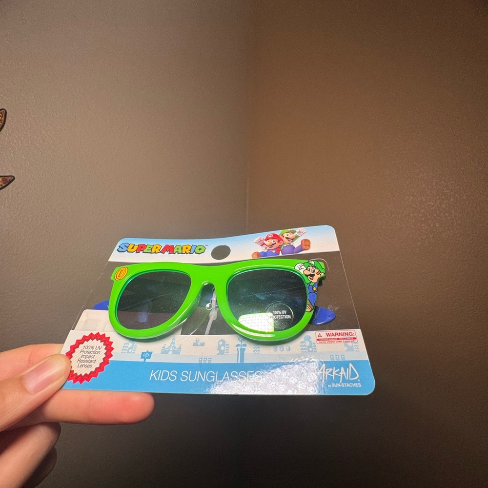 Nintendo Super Mario Luigi Green Kids Sunglasses